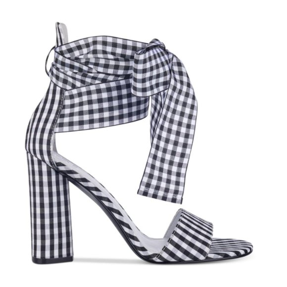 Guess Shoes - Guess Women's Allison Gingham Ankle Wrap Heels